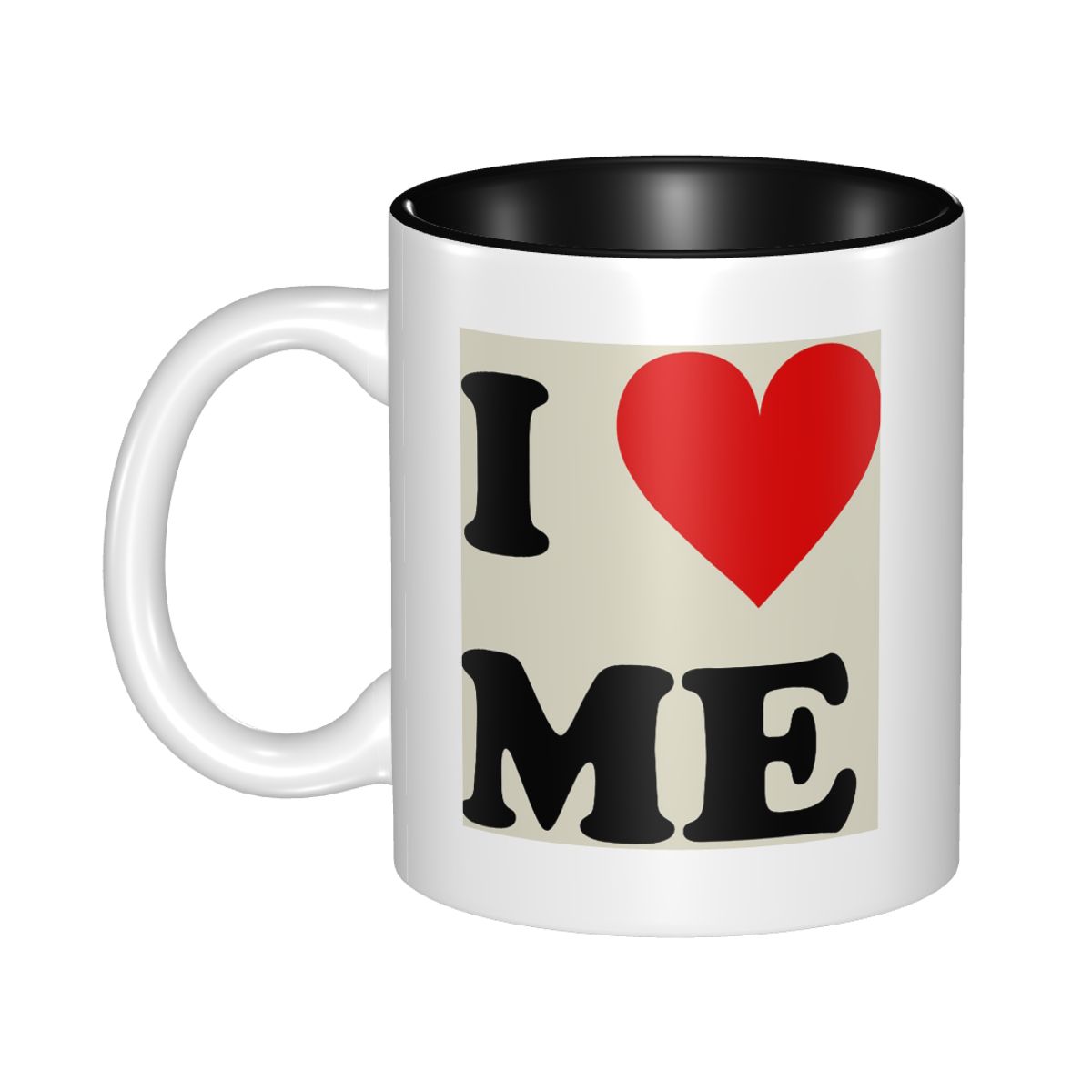 Coffee Tea And Me - Kubek I Love Me Heart Śmieszny
