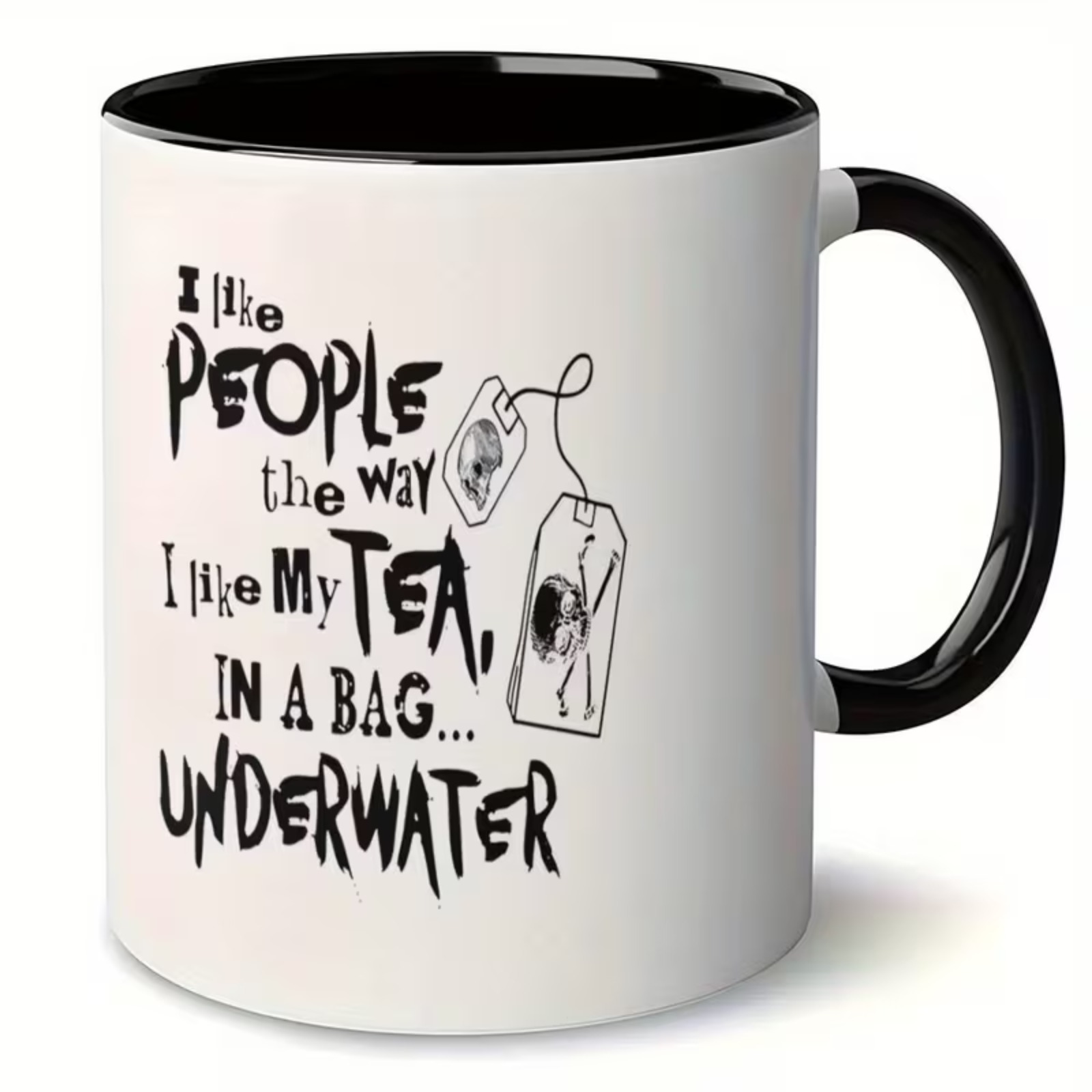 Coffee Like Tea Bags - Zabawny gotycki kubek do kawy z