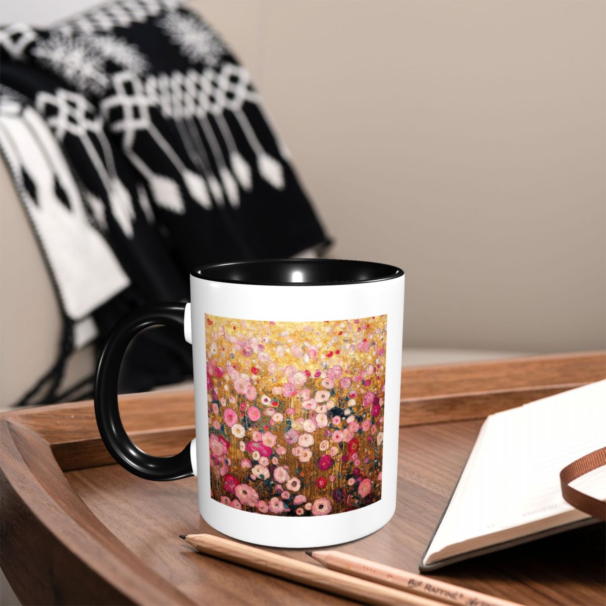 Kubek Gustav Klimt Różowy Kwia – Coffee Tea For Garden recenzja i cena