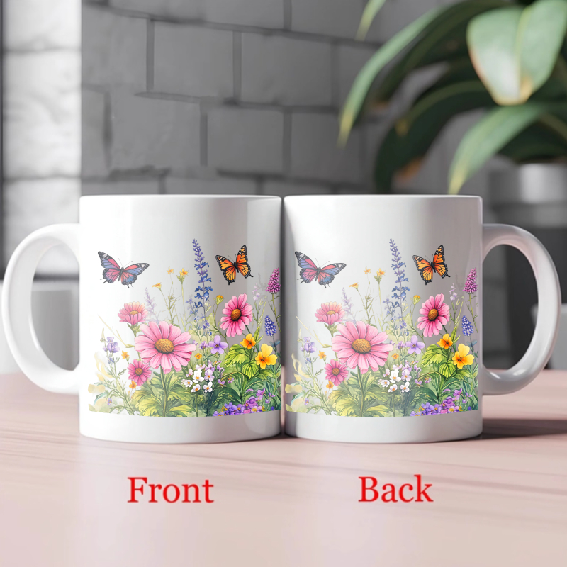 Ceramiczny kubek biały z motyw – Coffee Tea For Garden recenzja i cena