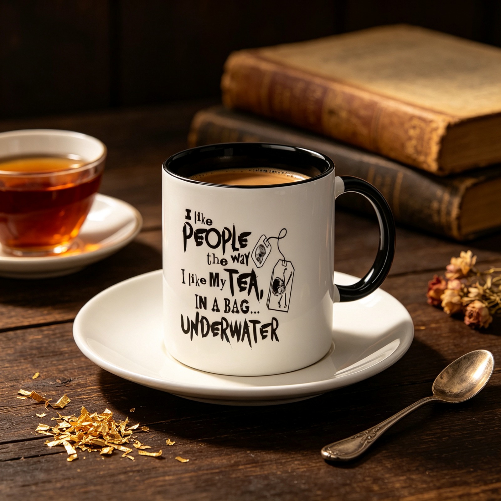 Zabawny gotycki kubek do kawy  – Coffee Like Tea Bags recenzja i cena